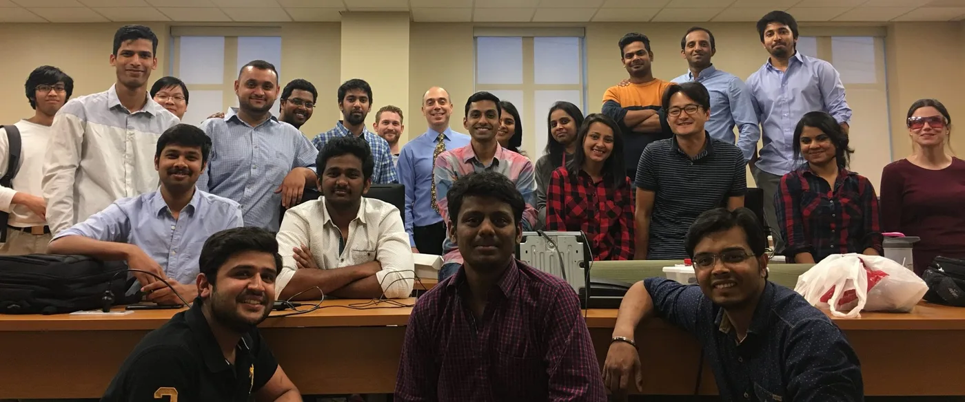 Ed with a class of graduate students
